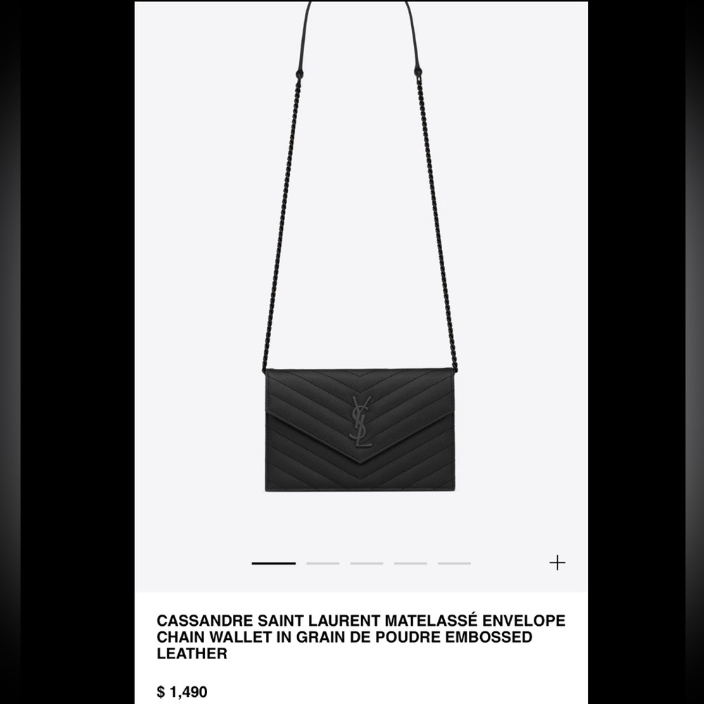 CASSANDRE SAINT LAURENT MATELASSÉ ENVELOPE CHAIN